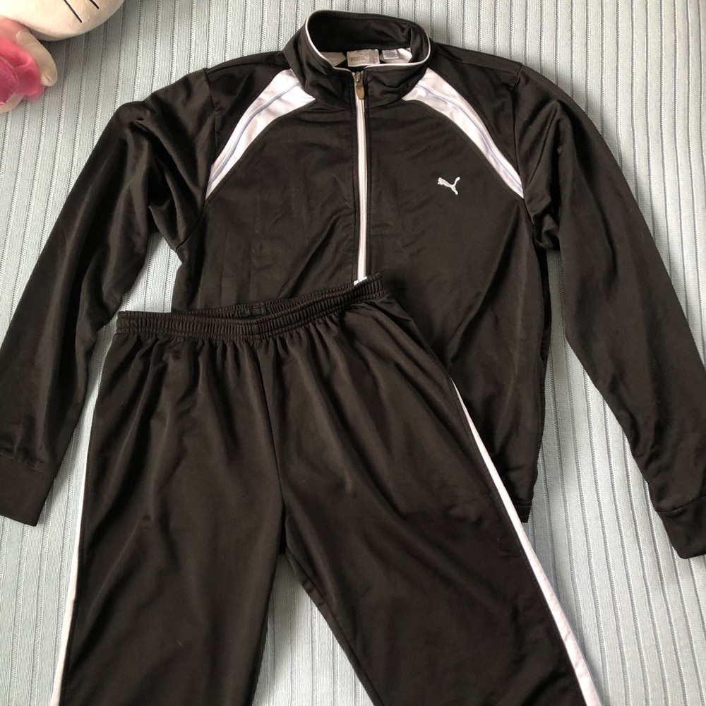 PUMA 2 PIECE TRACK SUIT, BABY BLUE & BLACK ✨